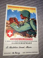 Anerkennungskarte Patrouillienlauf 1939 UOV Thun - CH Armee