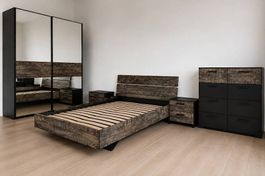 SUMATRA Schlafzimmer - Bett, Nachttische, Kommode & Schrank