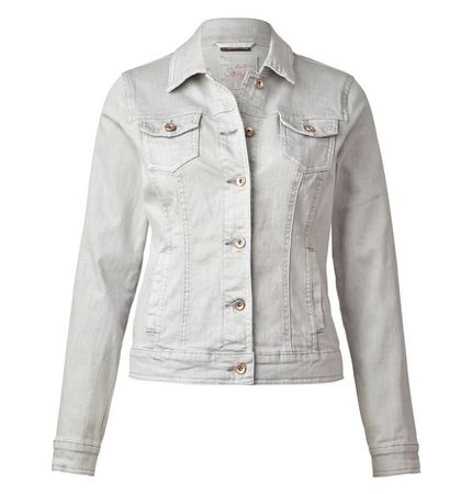 Street One Denim Jacke Modell Sonja Blazer hellgrau 42 BW