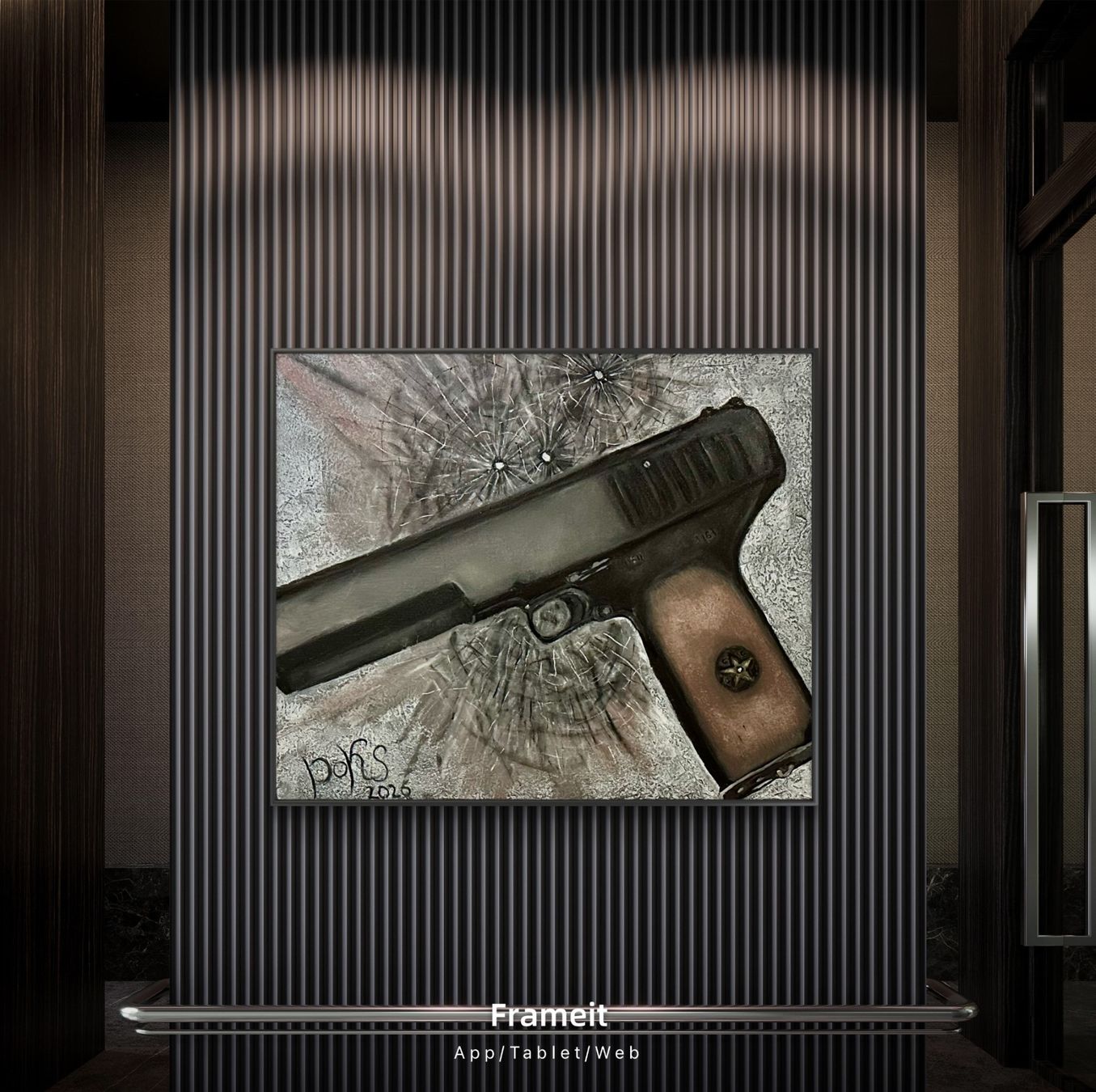 Dipinti: Pistol TT 1933 /Oil Bild Kunst Doks – Nuovo e nell'imballaggio originale da Beromünster venduto da dok_b8mf