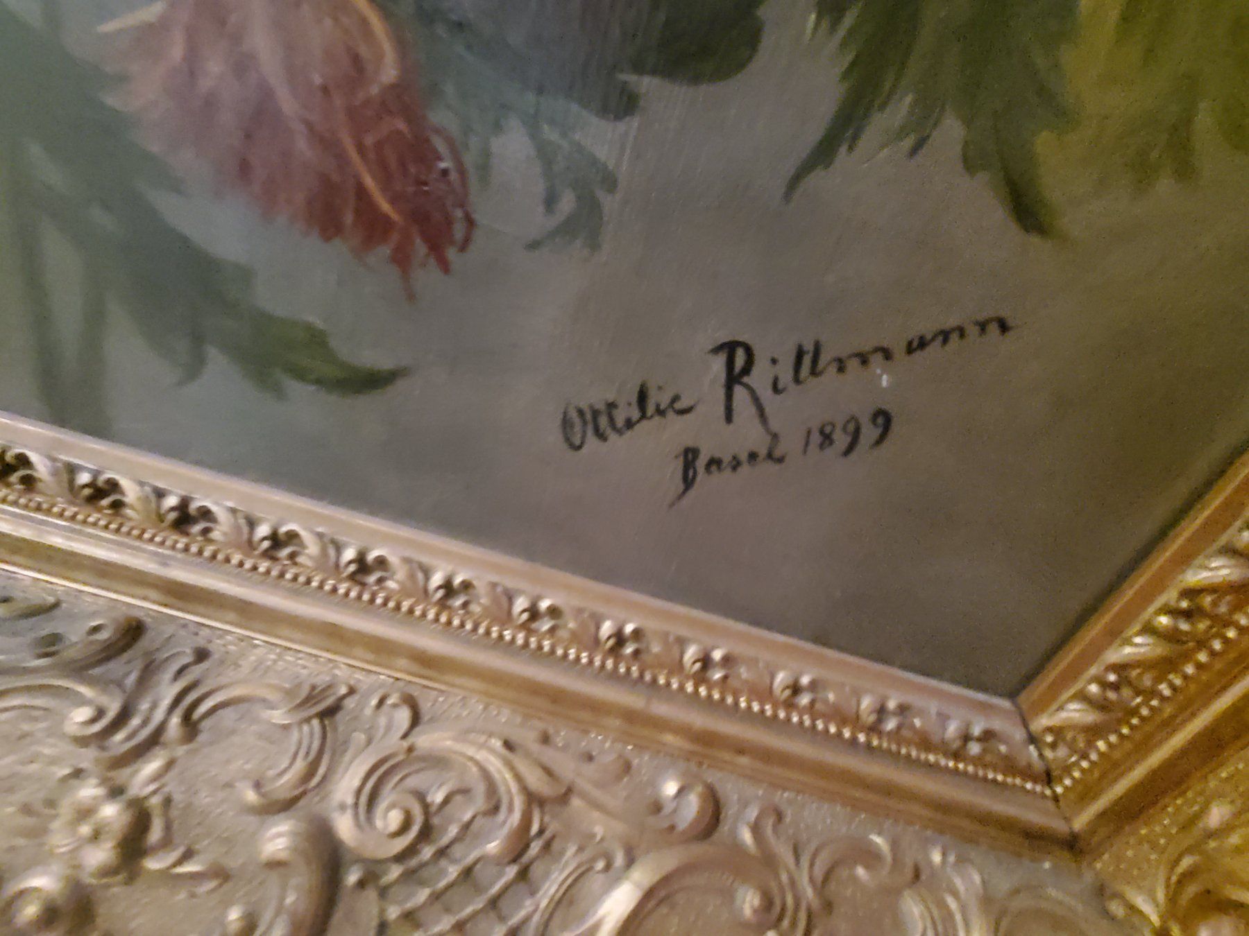 Gemälde: Blumen Gemälde Bouquet Ottilie Rittmeier 1899 Basel – Gebraucht aus Balsthal von redcarpet 6