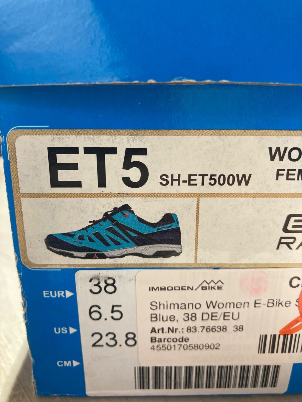 Shimano Scarpe da donna: Shimano ET5 SH-ET500W Blue Gr.38 – Nuovo (secondo la descrizione) da Lauterbrunnen venduto da Imboden-Bike 3