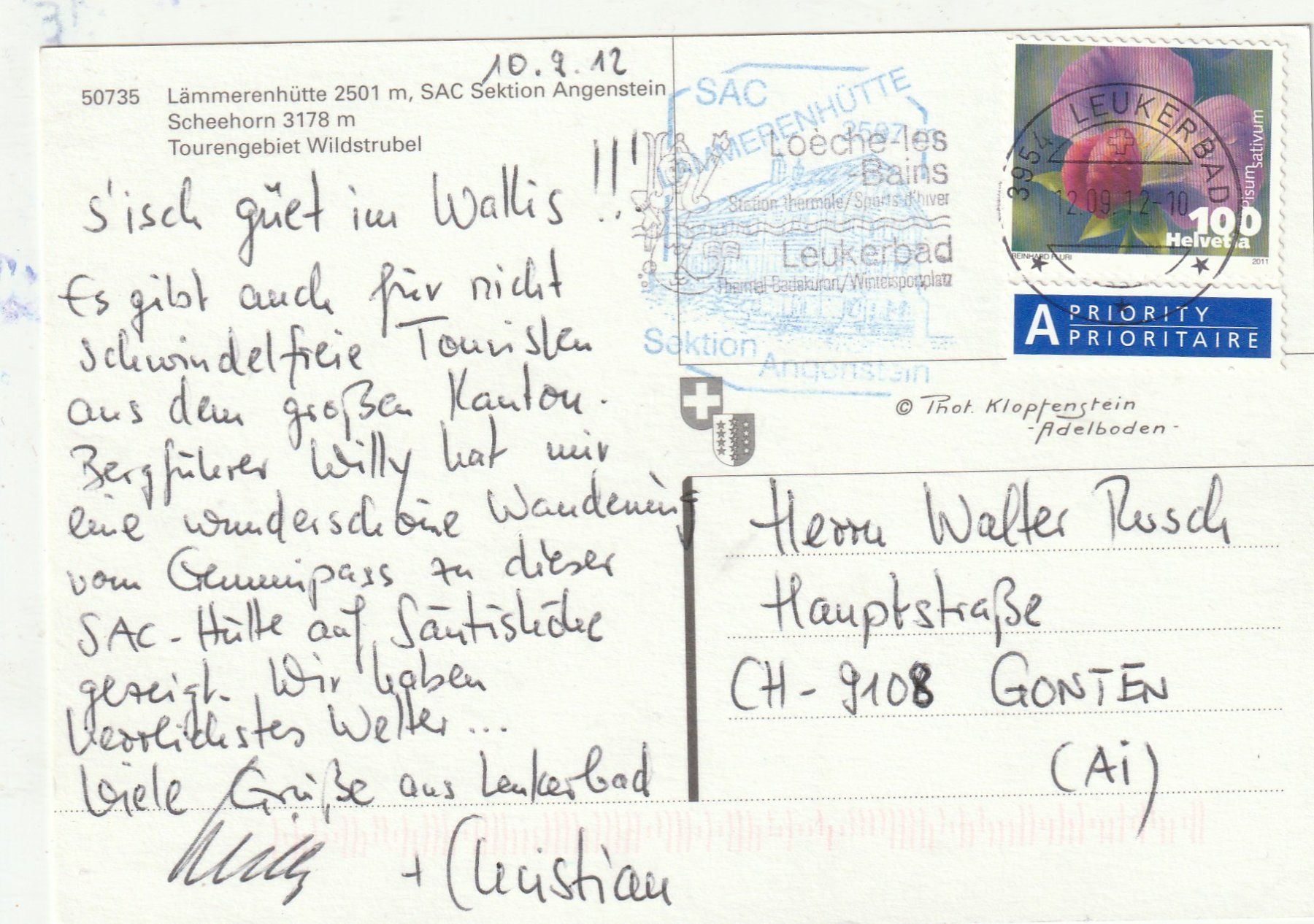 Cartoline postali: SAC Lämerenhütte – Usato da Lumbrein venduto da made02 1