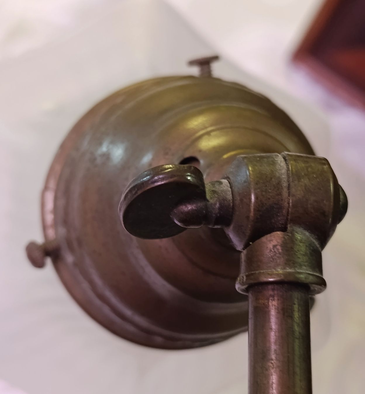Lampade: Jugendstil Tischlampe, Messing Schwanenhals – Usato da Zürich venduto da Brocki_ZurichZH 3