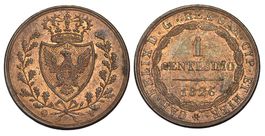 Italien, 1 Cent 1826 (P), Torino