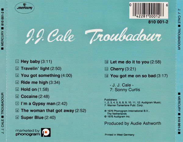 CD: J.J. Cale – Troubadour – Usato da St.Gallen venduto da jalamusic 1