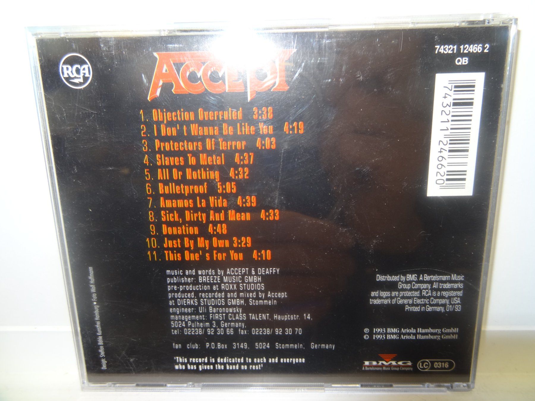 CD: Accept, Objection Overruled – Usato da luzern venduto da musicandart 1