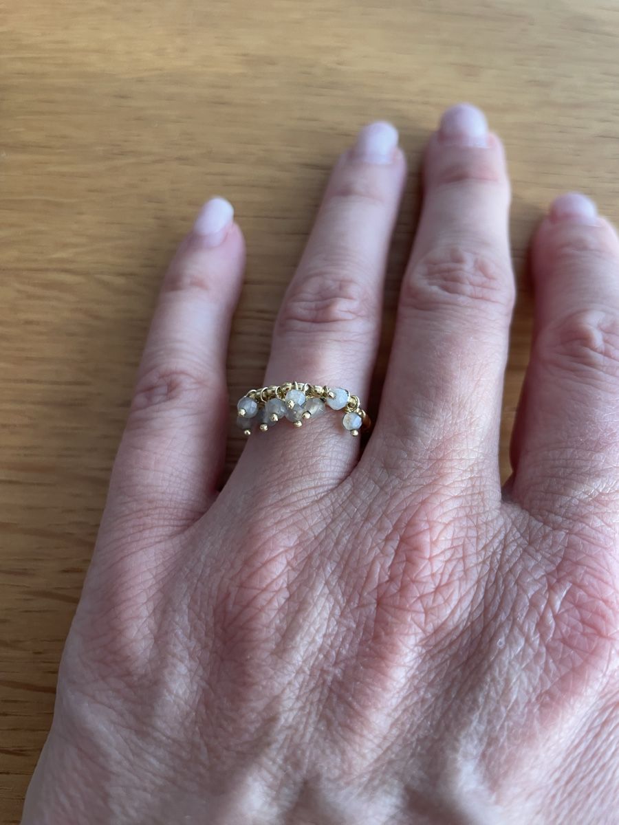 Pompidou Ringe: Pompidou Boho Ring vergoldete mit beweglichen Labradoriten – Neu (gemäss Beschreibung) aus Muttenz von stoeberi01 1