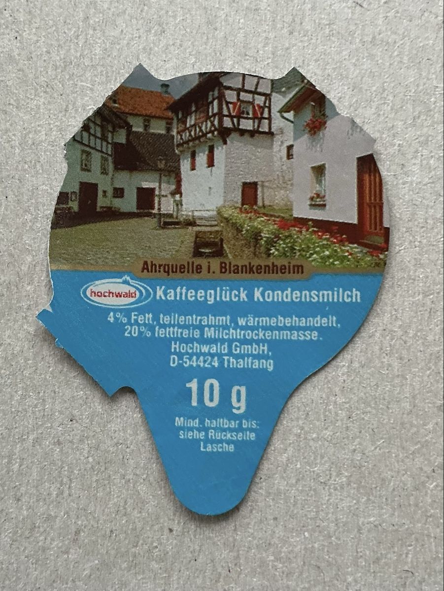 Kaffeerahmdeckel: D-79 E - Eifelperle, Riegel – Gebraucht aus Allschwil von gewuerznelke