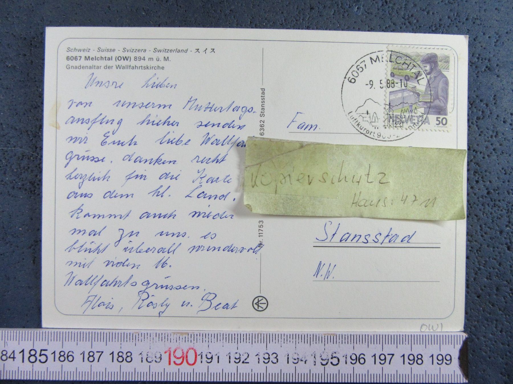 Cartoline postali: MELCHTAL AK ONW – Usato da Ettingen venduto da Hausi4711 1