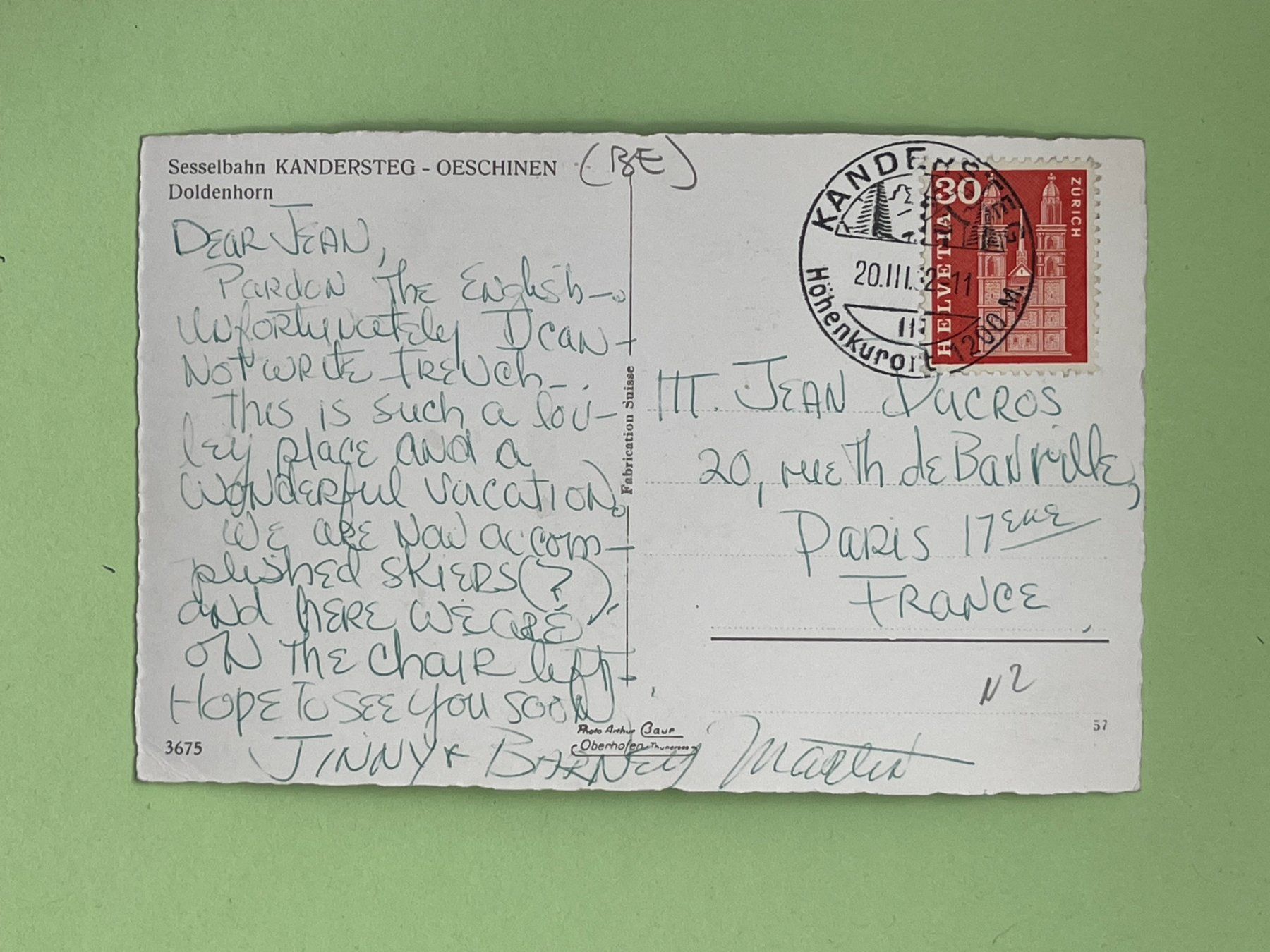Cartoline postali: Sesselbahn Kandersteg - Öschinen – Usato da Steg VS venduto da _vinci_ 1