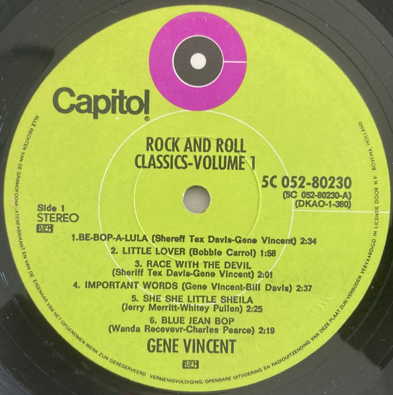 Dischi in vinile: GENE VINCENT - ROCK AND ROLL CLASSICS VOL. 1 – Usato da Poliez-Pittet venduto da Newtown-Records 2