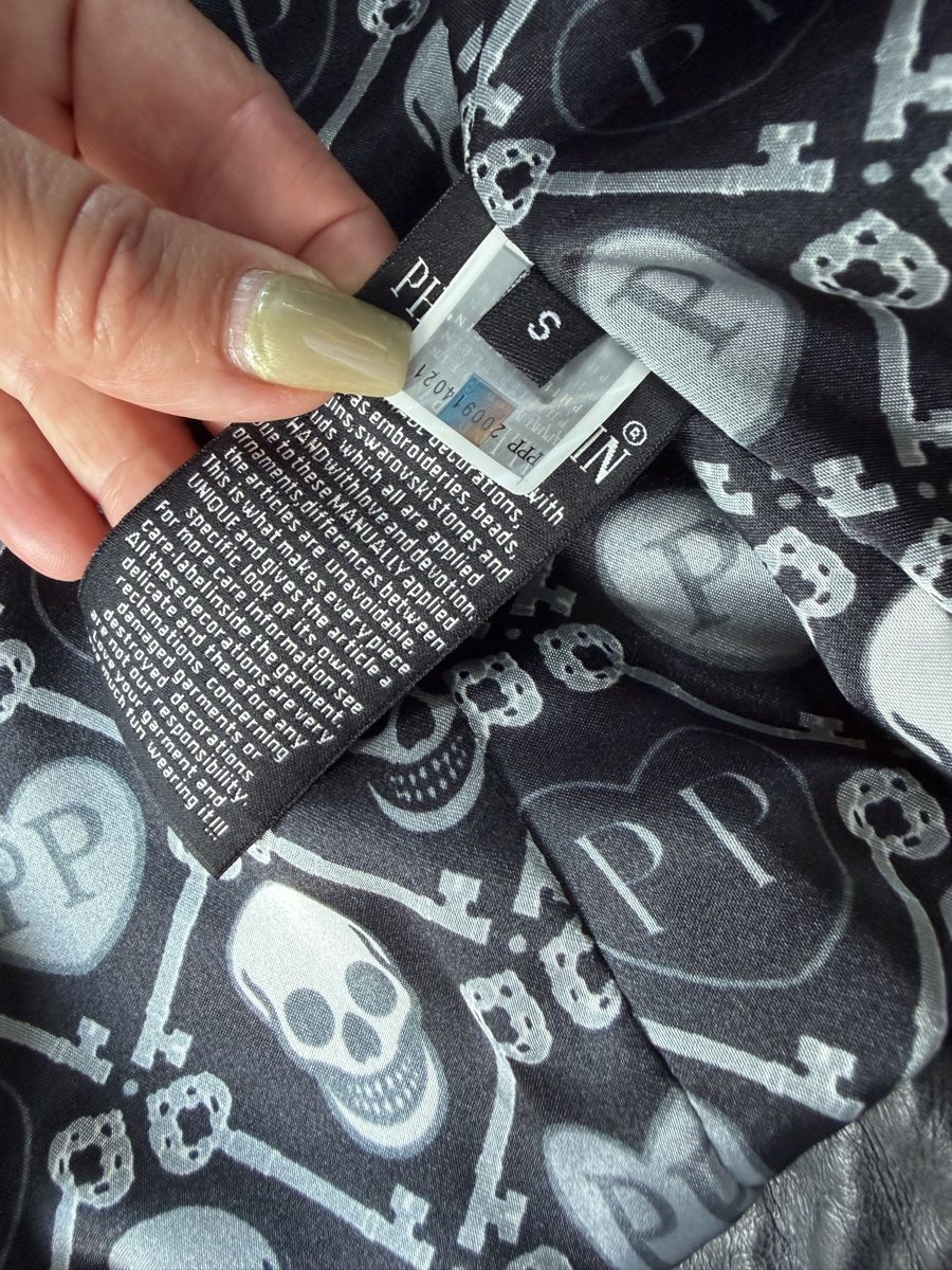 Philipp Plein Giacche: Exklusive Philippe Plain Totenkopf Lederjacke S – Usato da Staufen venduto da Elina08 5
