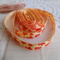 Band Ruban Grosgrain Blatten orange gelb 4M