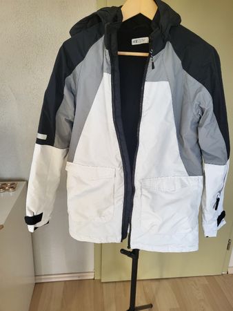 H&M Ski Jacket - Black, White, Grey - Youth Size 13-14