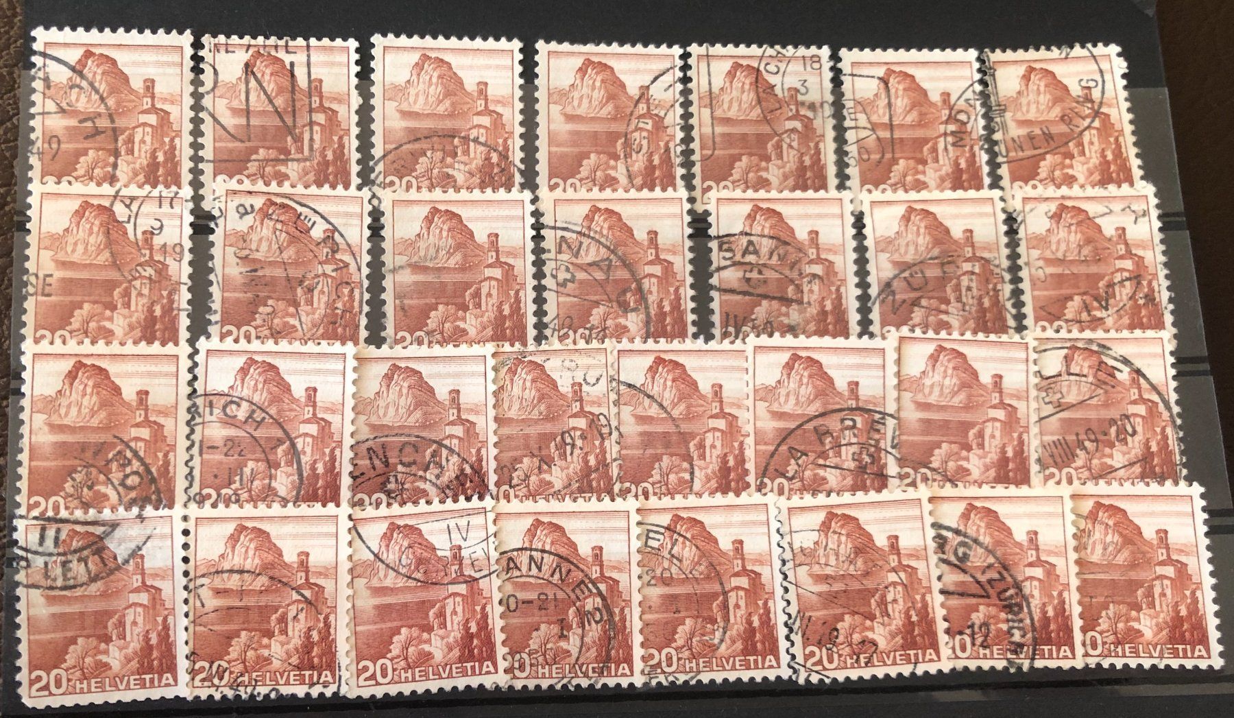 Tutti i francobolli: Nr.287 mit Stempel Einsteckkarte Voll – Usato da Aarau venduto da Billa007