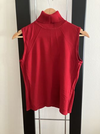 DKNY ärmelloses Rollkragen-Top
