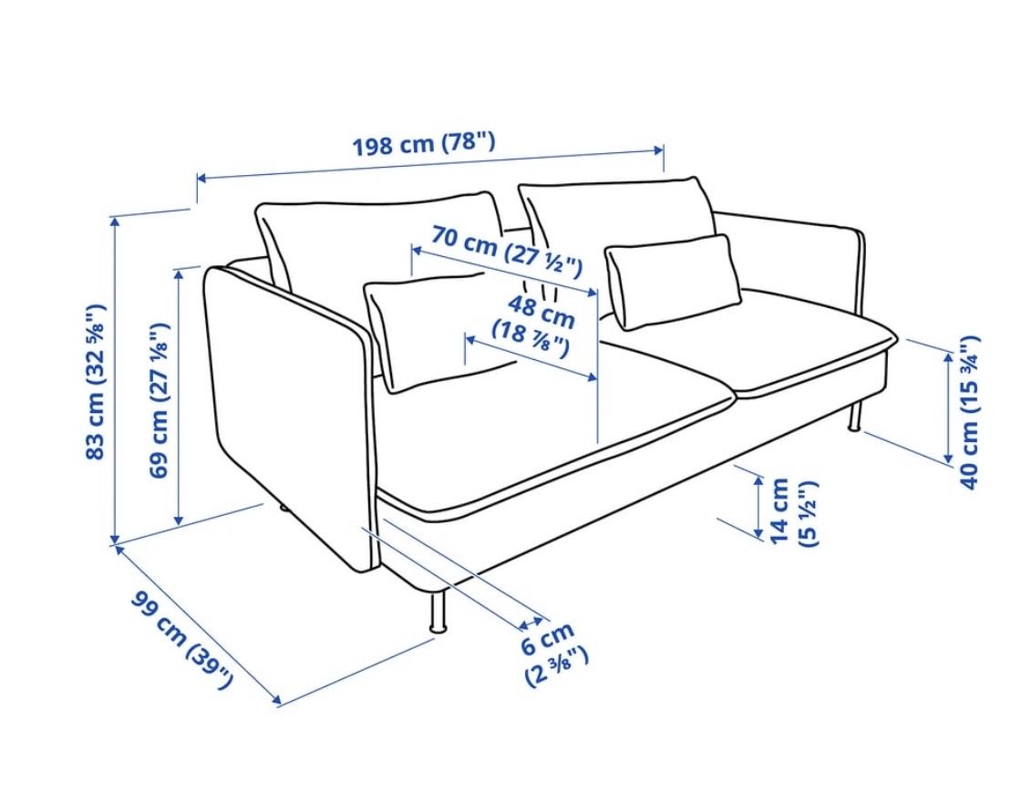Ikea Sofas: Söderhamn 3er Sofa mit Hocker – Gebraucht aus Möriken-Wildegg von lea.schaerer11 5