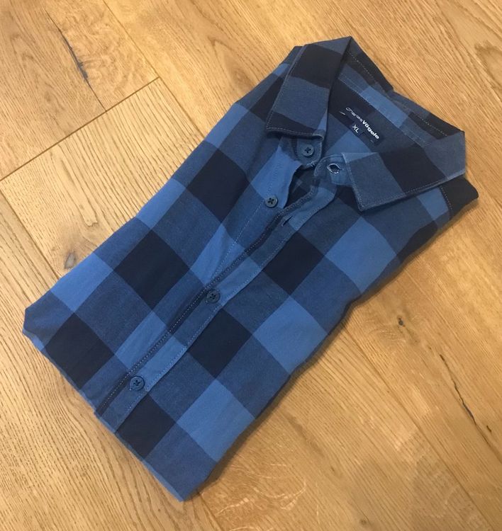 Herrenhemd Karriert Schwarz XL - Slim Fit Von Kayhan