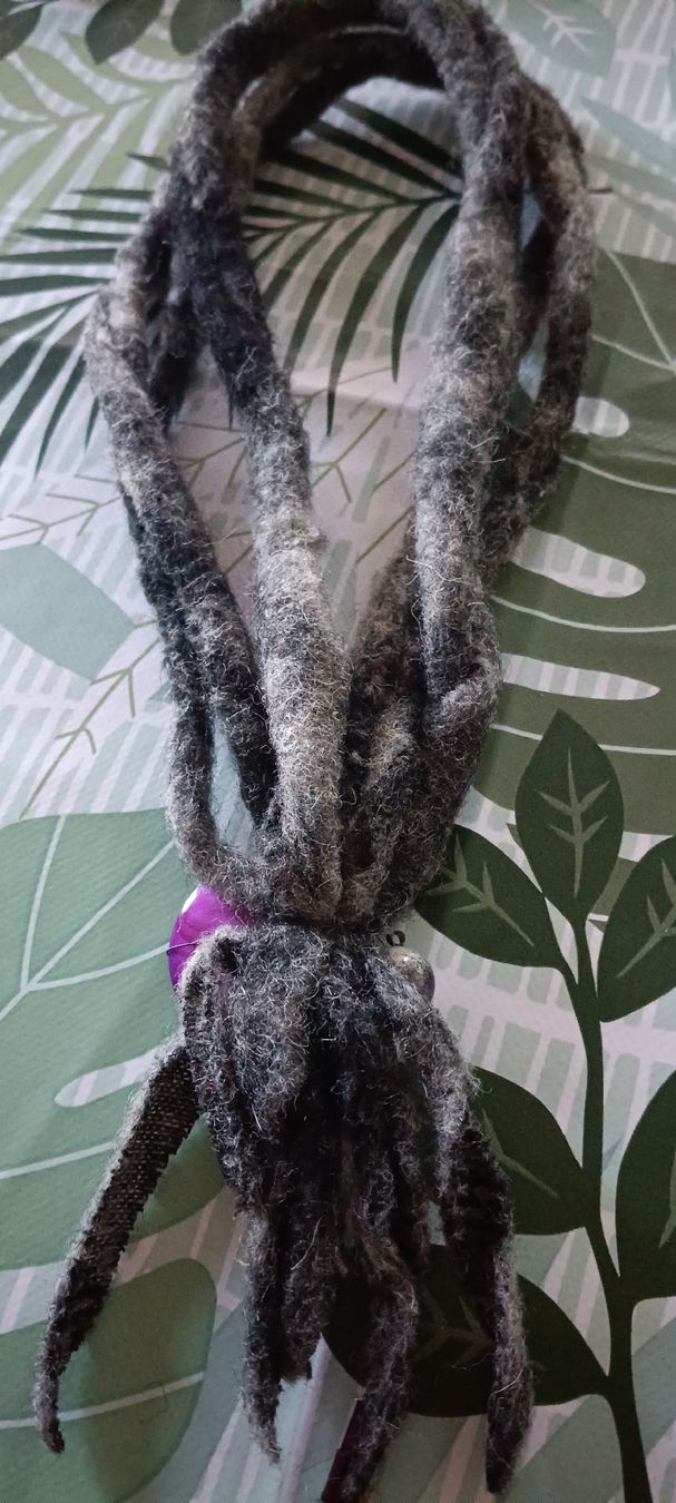 Ketten: Handmade Dreadlock Extensions Grey Purple Bead New – Neu (gemäss Beschreibung) aus Zürich von cat_9cvz 3