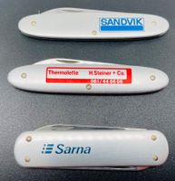 3 Victorinox Sackmesser Alox glatt, silbrig , 2 Klingen