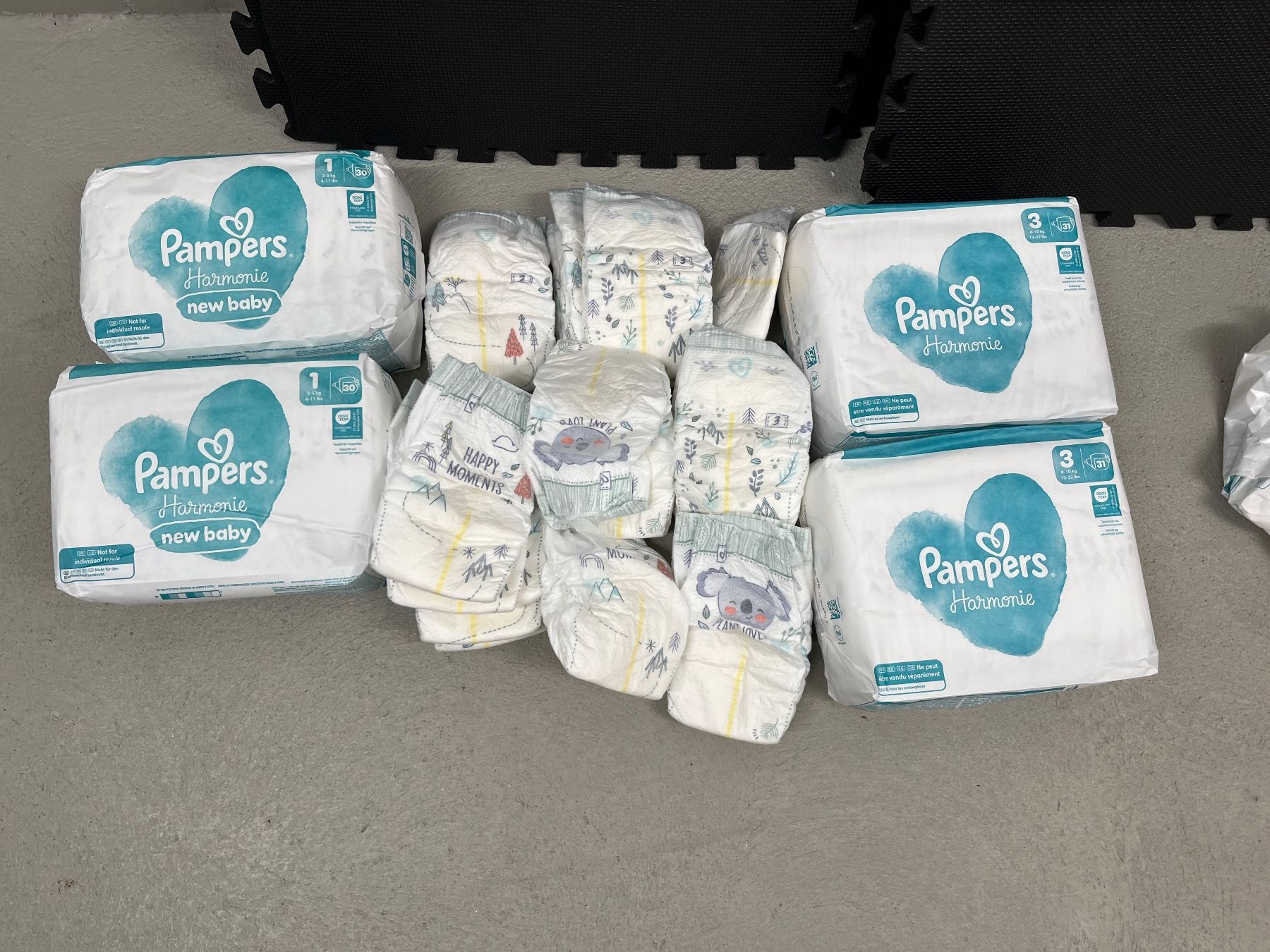 Pampers Windeleimer & Windeln: Pampers Harmonie Set 1 + 3 – Gebraucht aus Obfelden von User500
