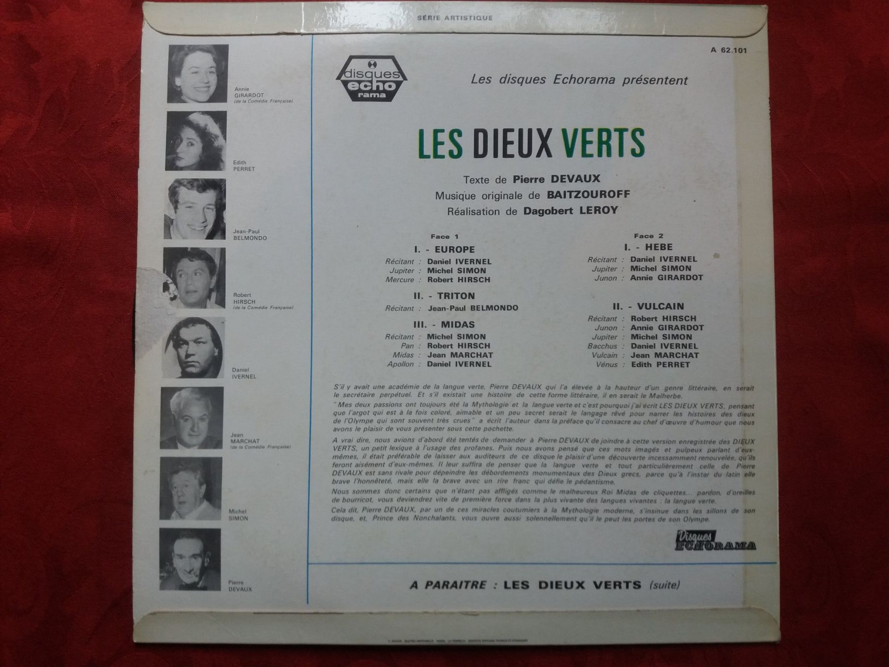 Dischi in vinile: LP 25 cm, Les Dieux Verts - Devaux/Belmondo – Usato da Meyrin venduto da toutatis 1