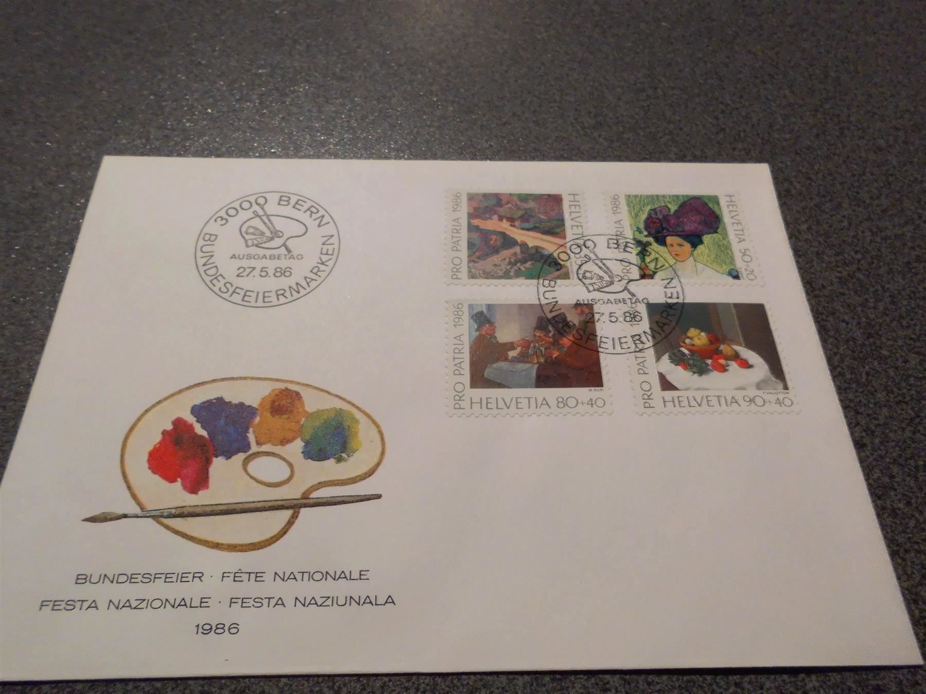 Alle Briefmarken: Briefmarke Bundesfeier 1986, alle – Gebraucht aus Zürich von abraxas1291