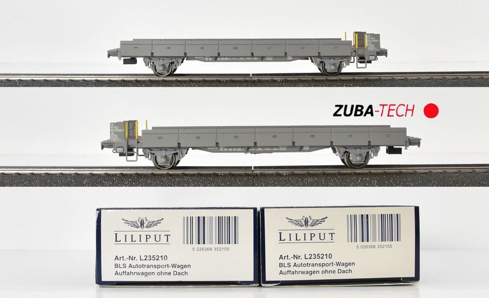 Wagon Auto BLS Liliput Échelle N - L260121 Époque IV-V - Prêt à Rouler - Gris