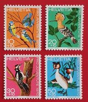 PRO JUVENTUTE SATZ VÖGEL 232 - 235 1970** POSTFRISCH