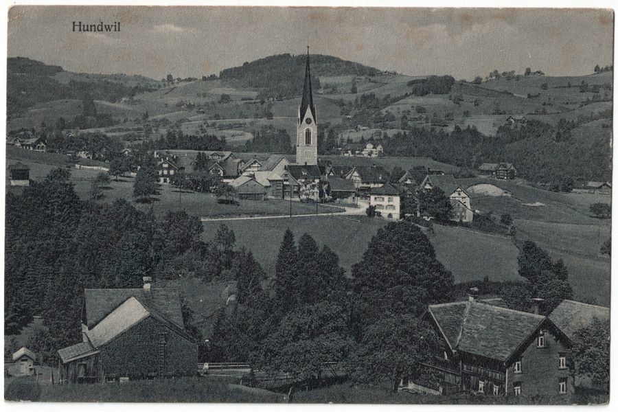 Cartoline postali: Hundwil, gelaufen 1914 – Usato da Frauenfeld venduto da POML