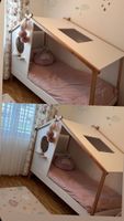 Kinderbett Hausform weiss Holz neuwertig 90x200cm