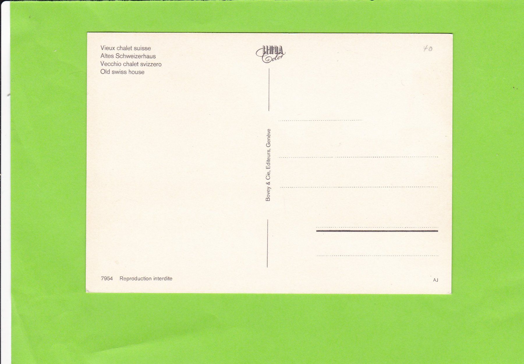 Cartes postales: Altes Schweizerhaus – D'occasion à St. Peterzell par neckertal 1