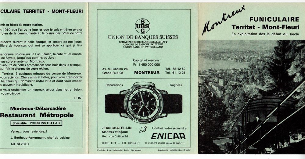 Prospekt, Funiculaire Territet Mont Fleuri Kaufen auf Ricardo