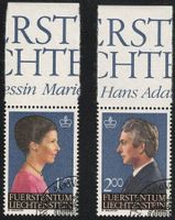 Fürstin Marie + Fürst Hans-Adam 2er Set - Liechtenstein 1984