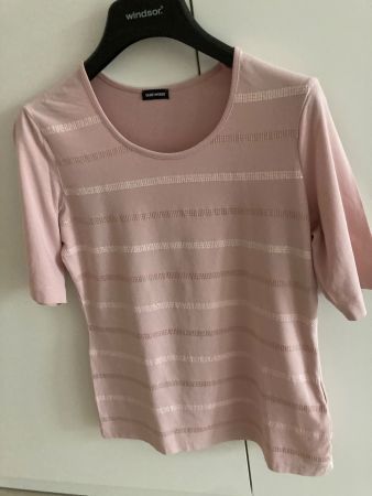 Gerry Weber Shirt Gr. 36  Rosa Glitzerstreifen