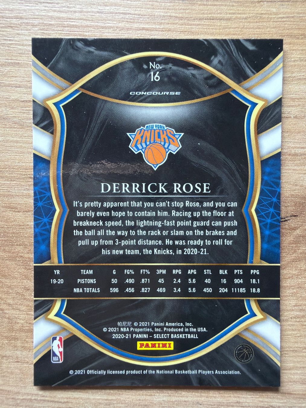 Cartes: NBA Derrick Rose Concourse Select 20/21 – D'occasion à Netstal par Clutch79Cardz 1