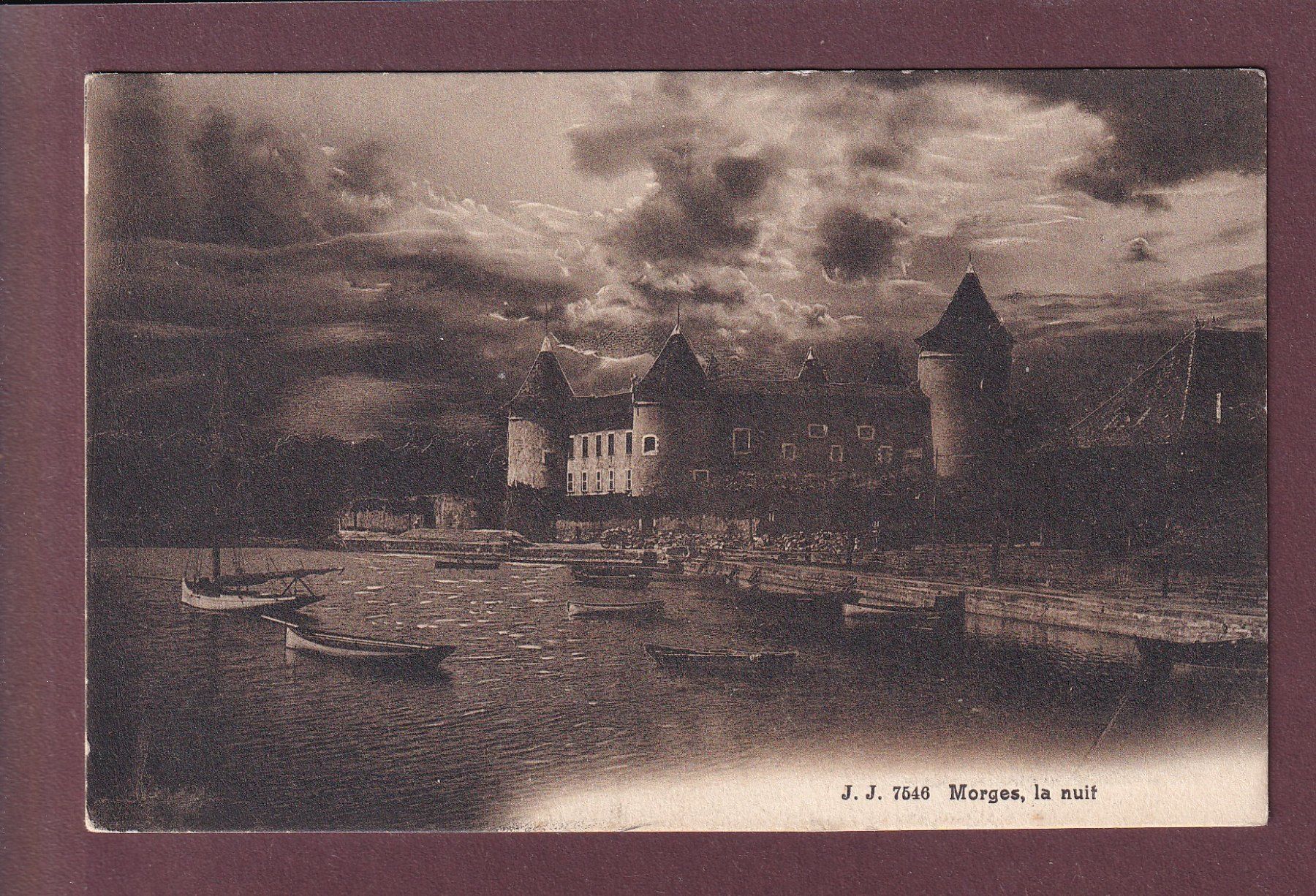 Cartoline postali: MORGES la nuit - Arsenal – Usato da Pully venduto da nicecards