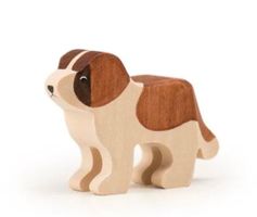 Holzfigur Bernhardiner Hund