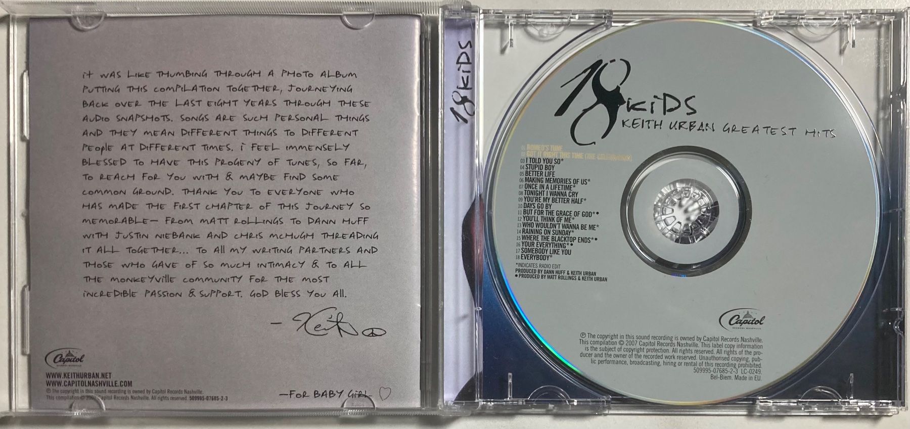 CD: KEITH URBAN - GREATEST HITS – Usato da Poliez-Pittet venduto da Newtown-Records 2