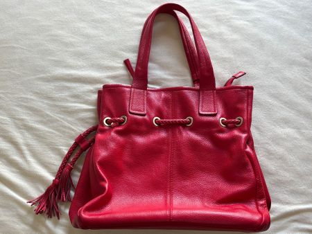 Grand sac en cuir rouge