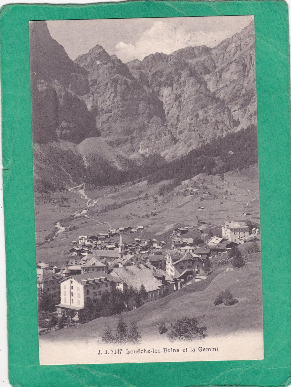 Ansichtskarten: Louêche-les-Bains et la Gemmi 1916 – Gebraucht aus Herisau von