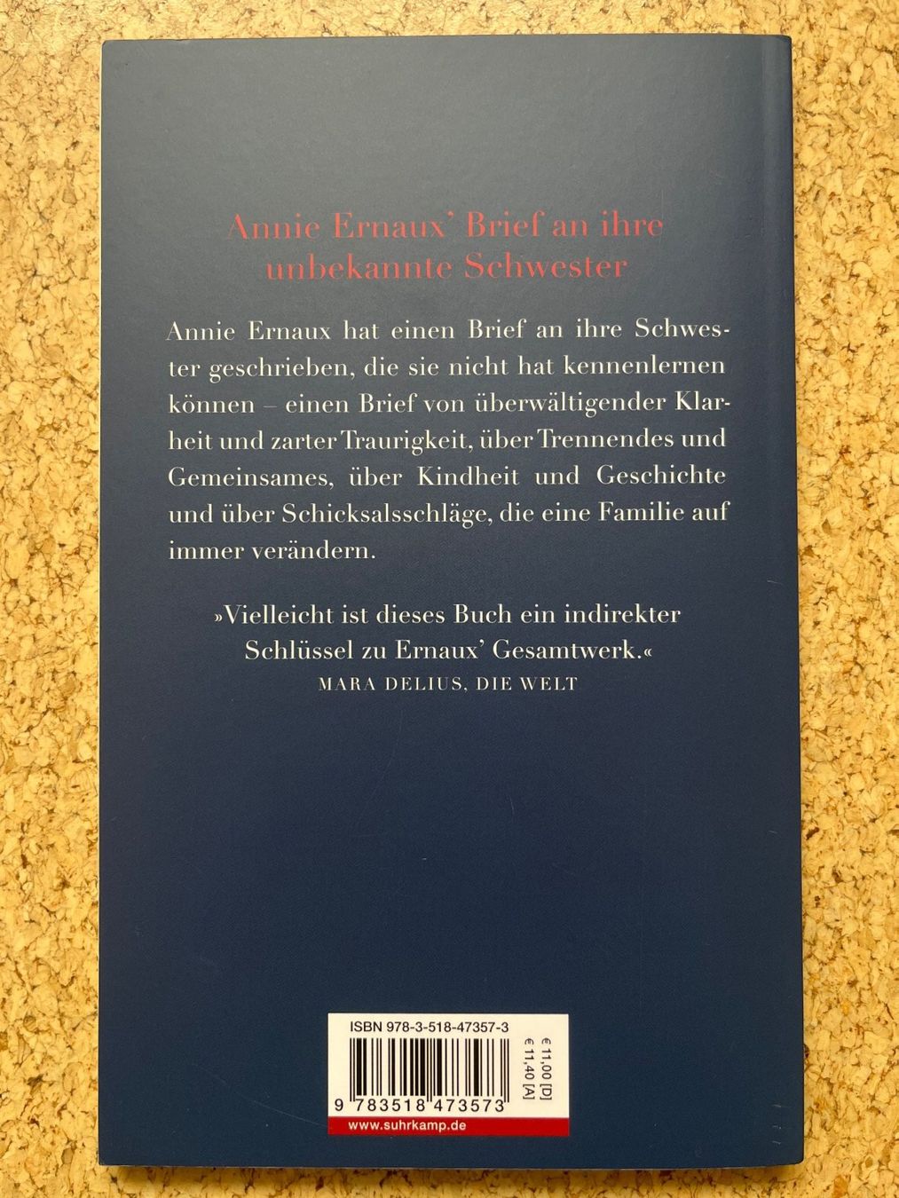 Libri: Taschenbuch "Das andere Mädchen", Annie Ernaux – Usato da Grosswangen venduto da Vita500 1