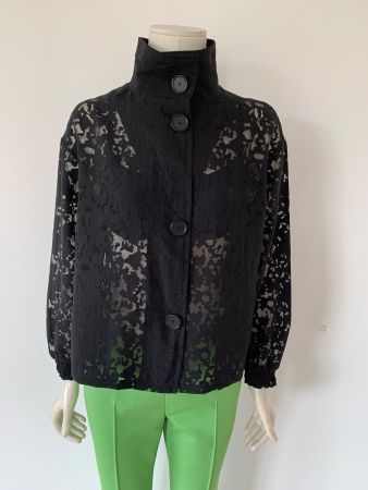 AKRIS: Exklusive schwarze Jacke aus Organza, 38 Top Zustand!