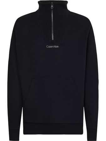 Calvin Klein CK Quarter-Zip Sweatshirt Hoodie Schwarz S
