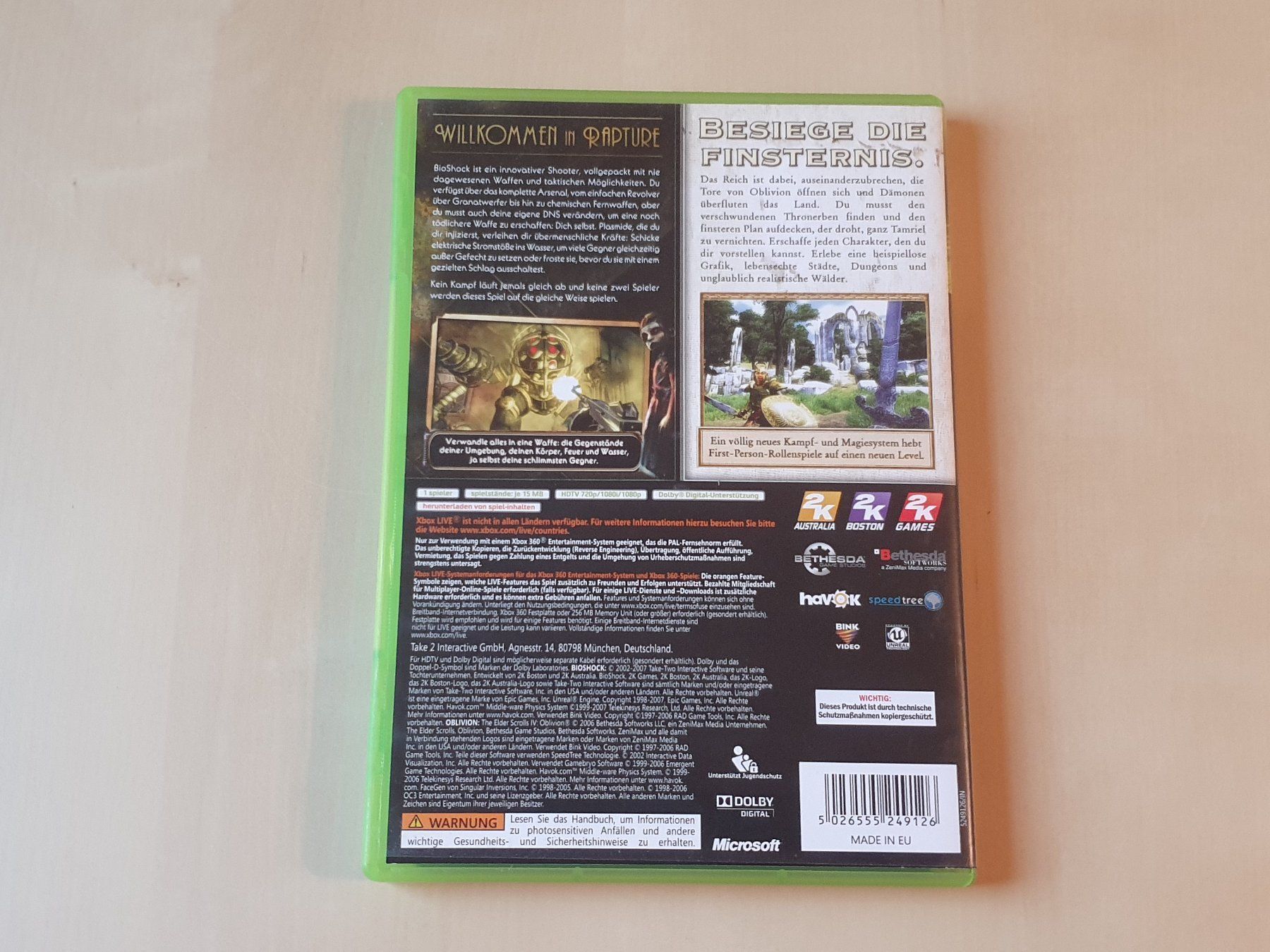 Microsoft Giochi: Bioshock & Elder Scrolls IV Oblivion – Usato da Stansstad venduto da collectorsshop 1