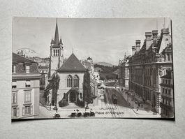 Alte Ansichtskarte Lausanne Place St. François
