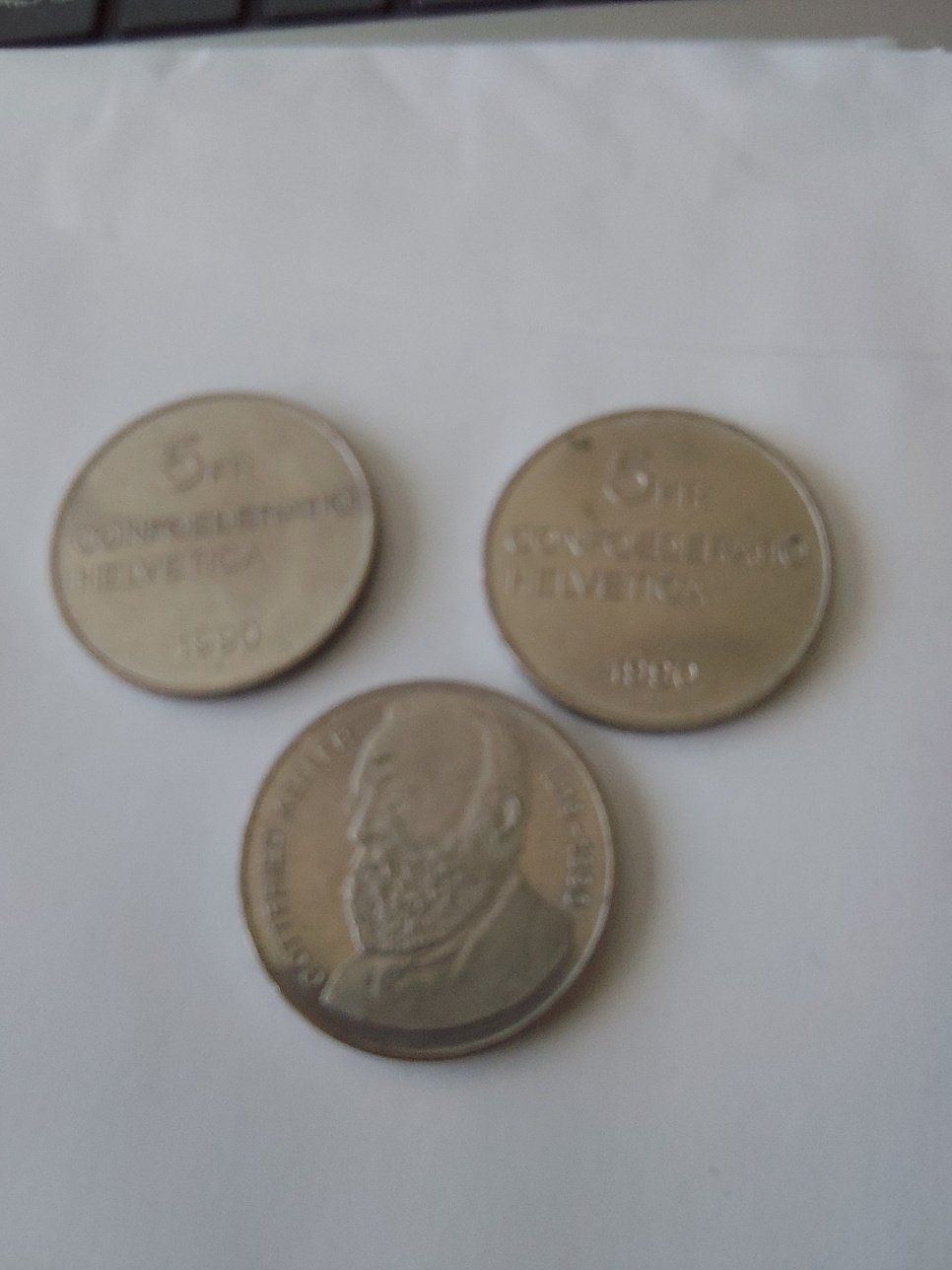 Alle Münzen: LOT 3 X 5 fr 1990 keller – Gebraucht aus Zeiningen von elcanaja 1