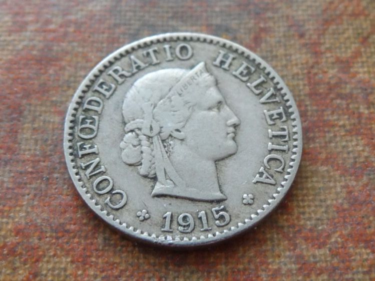 Tutti le monete: 5 Rp. 1915 – Usato da Romanel-sur-Lausanne venduto da Swift13