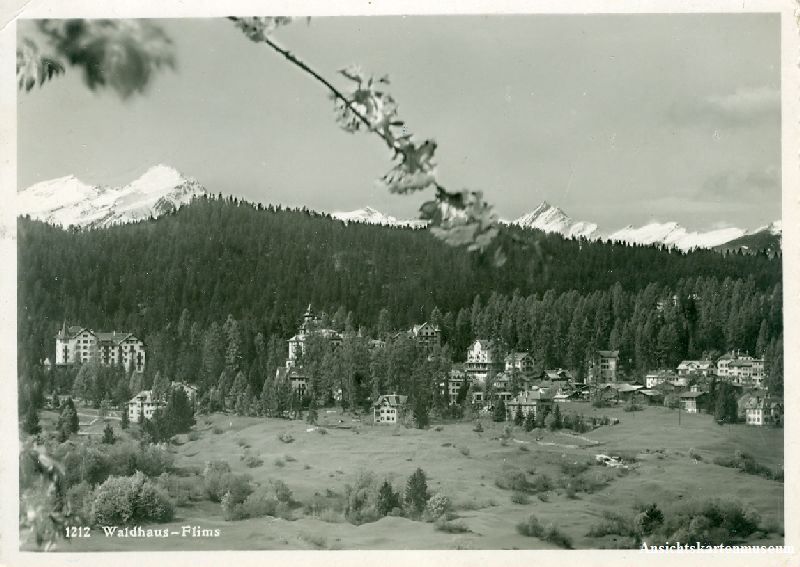 Cartoline postali: Waldhaus - Flims + 1934 – Usato da Emmenbrücke venduto da teestube
